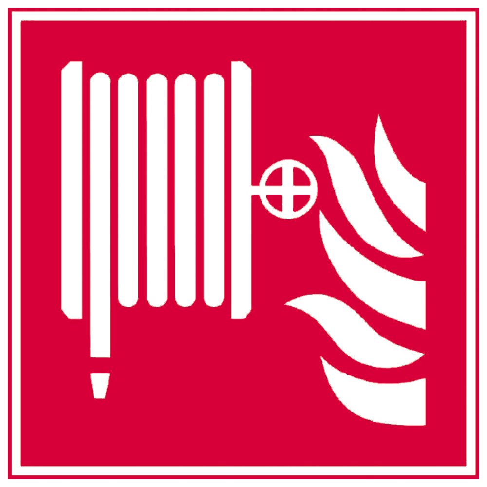 Brandschutzschild Löschschlauch 200x200 mm Kunststoff nachleuchtend