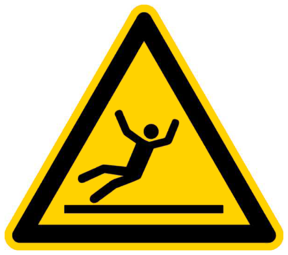 Selbstklebendes Warnschild Rutschgefahr 200 mm Folie