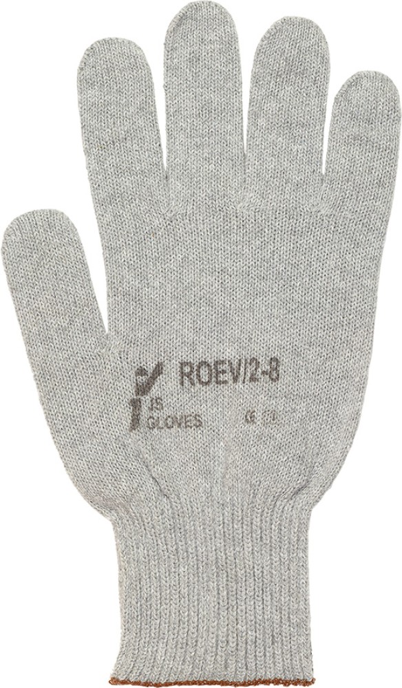 Leichte Strickhandschuhe mit PVC-Noppen, unisex grau