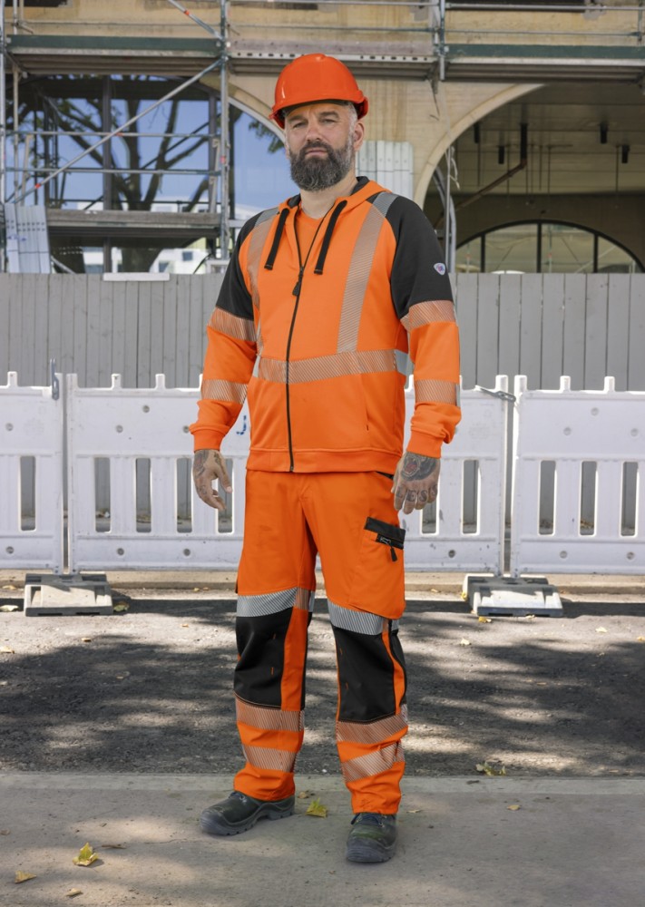 BP® Warnschutz-Sweatjacke mit Kapuze