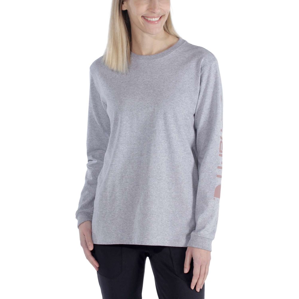 Loose Fit Heavyweight Long-Sleeve Logo Sleeve Graphic T-Shirt