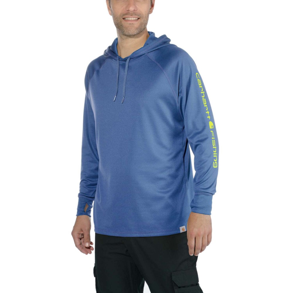 Carhartt Force™ Fishing Graphic Long-Sleeve Hooded T-Shirt