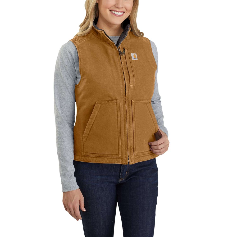 Washed Duck Mock Neck Vest