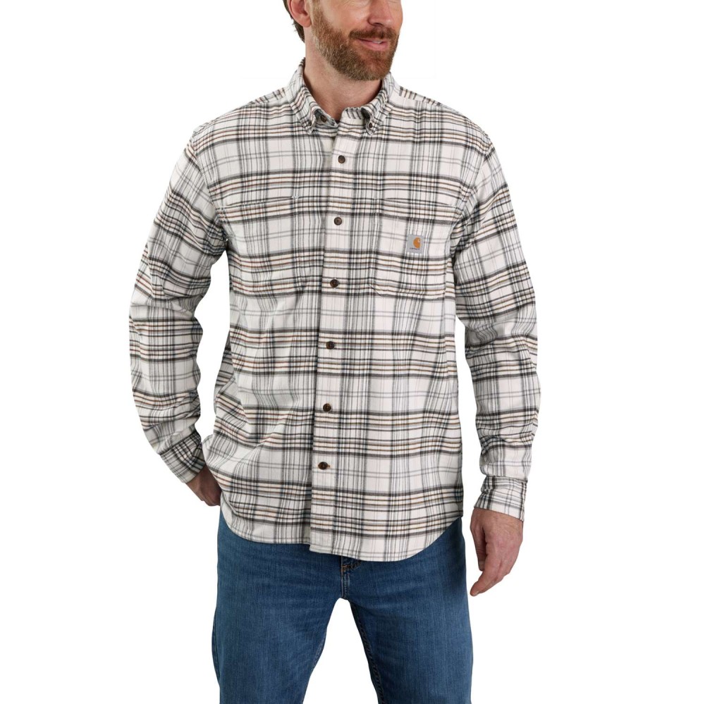 Rugged Flex™ Relaxed Fit Midweight Flannel Long-Sleeve Plaid Shirt