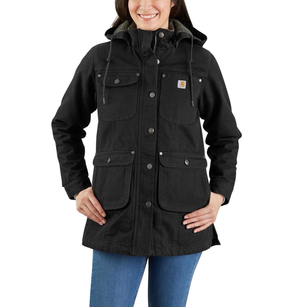 Loose Fit Weathered Duck Coat
