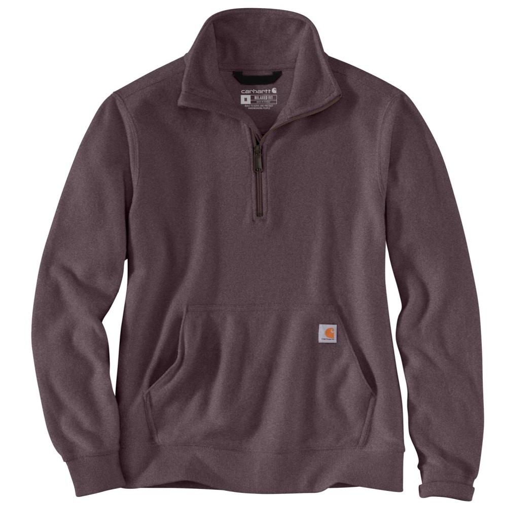 Relaxed Fit Midweight Half Zip Sweatshirt