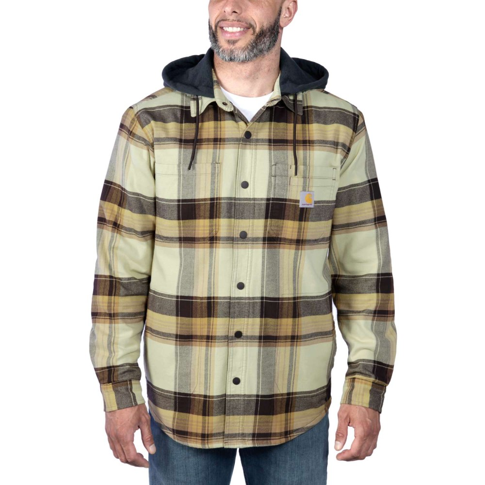 Rugged Flex™ Relaxed Fit Flannel Fleece Lined Hooded Shirt Jac