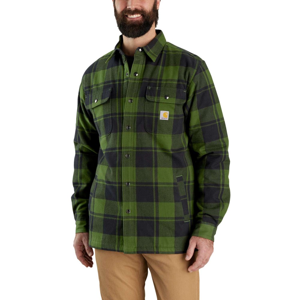 Relaxed Fit Heavyweight Flannel Sherpa-Lined Shirt Jac