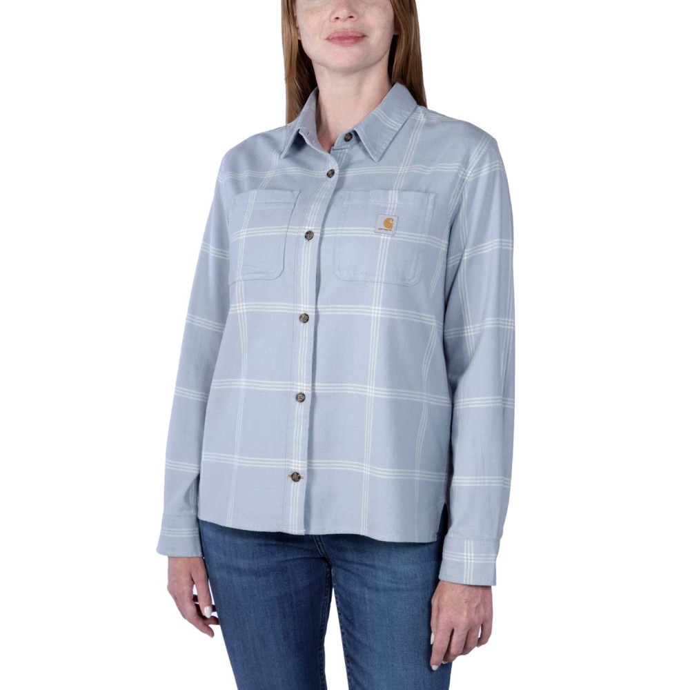 Rugged Flex™ Loose Fit Midweight Flannel Long-Sleeve Plaid Shirt