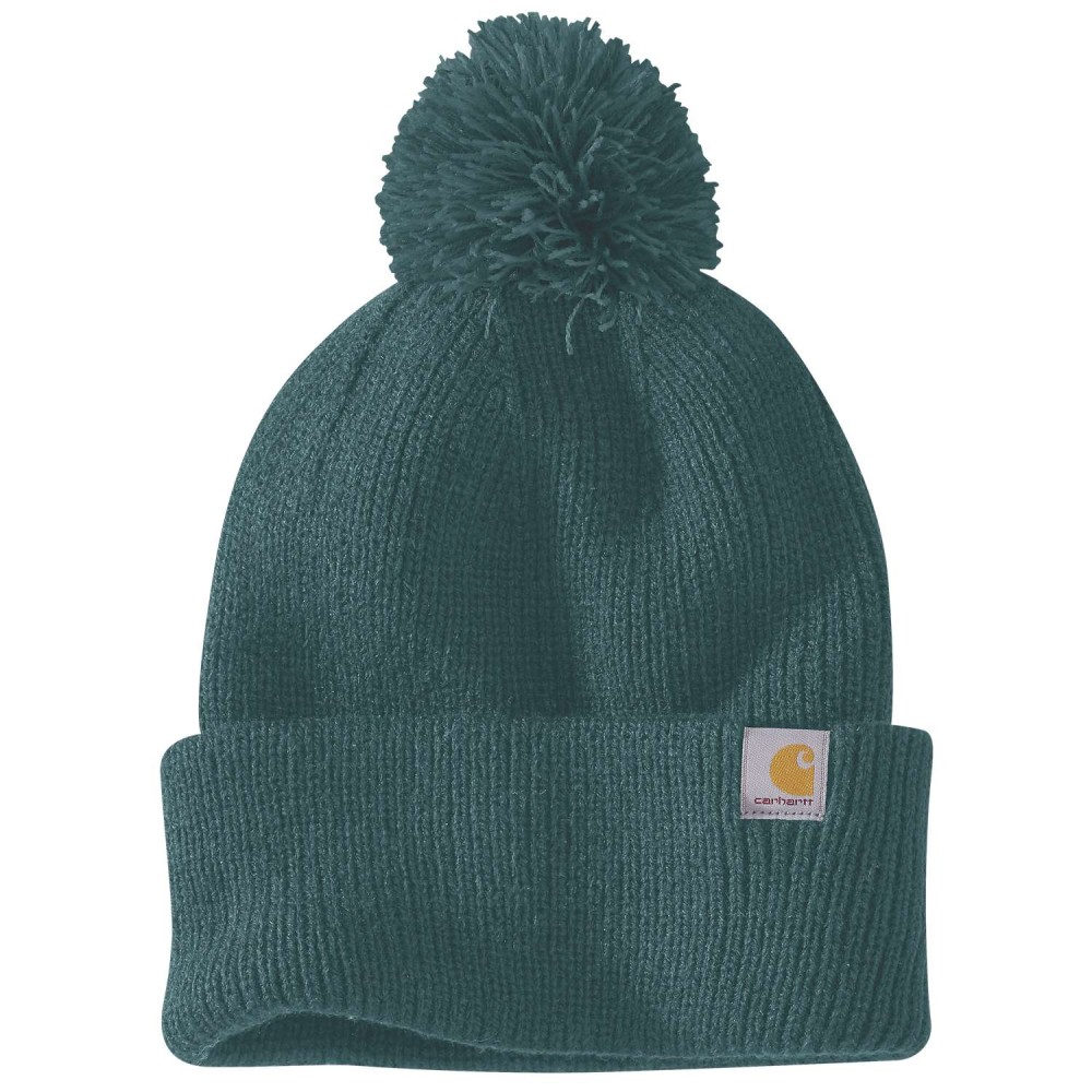 Knit Pom-Pom Cuffed Beanie