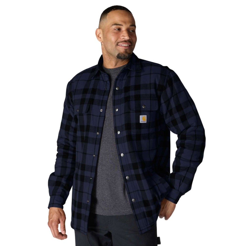Relaxed Fit Flannel Sherpa-Lined Shirt Jac