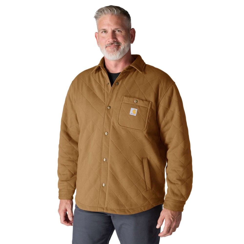 Rain Defender™ Loose Fit Heavyweight Quilted Snap Front Shirt Jac