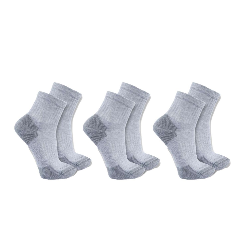 Midweight Cotton Blend Quarter Sock 3 Pair