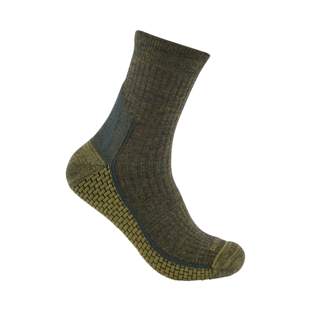 Force Grid Midweight Synthetic-Merino Wool Blend Short Crew Sock