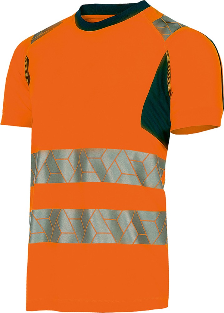 SYNQ Warnschutz-T-Shirt RISINGSTAR leuchtorange, UV-Schutz, Reflexstreifen