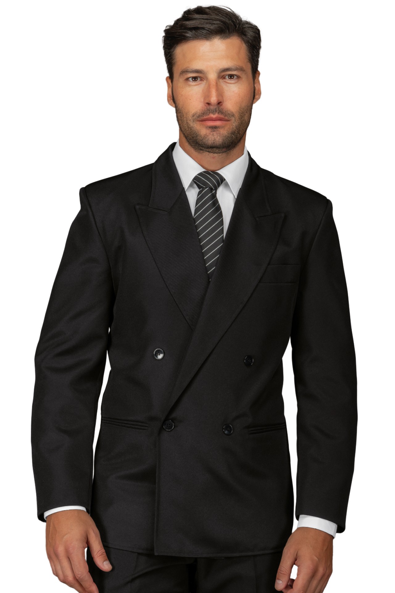 Ausgeschnitten Herren Jacke mit Doppelreiher - Isacco