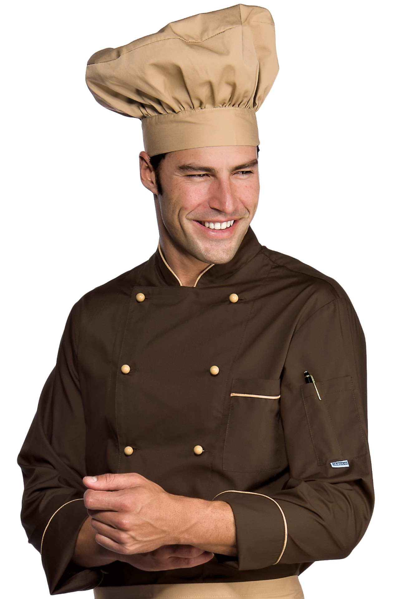 Kochjacke mit farbigem Band - Isacco