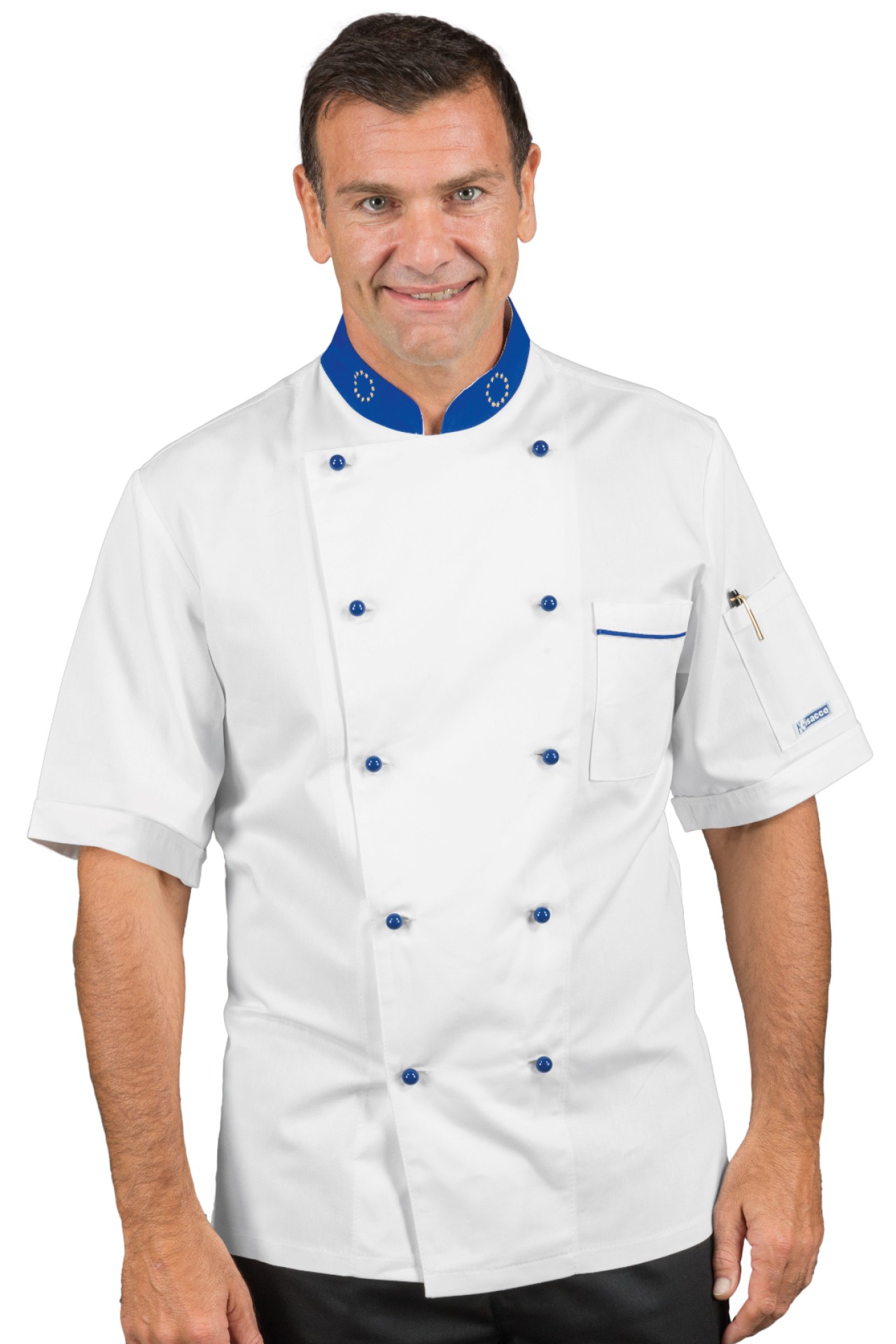 Kochjacke mit farbigem Band - Isacco