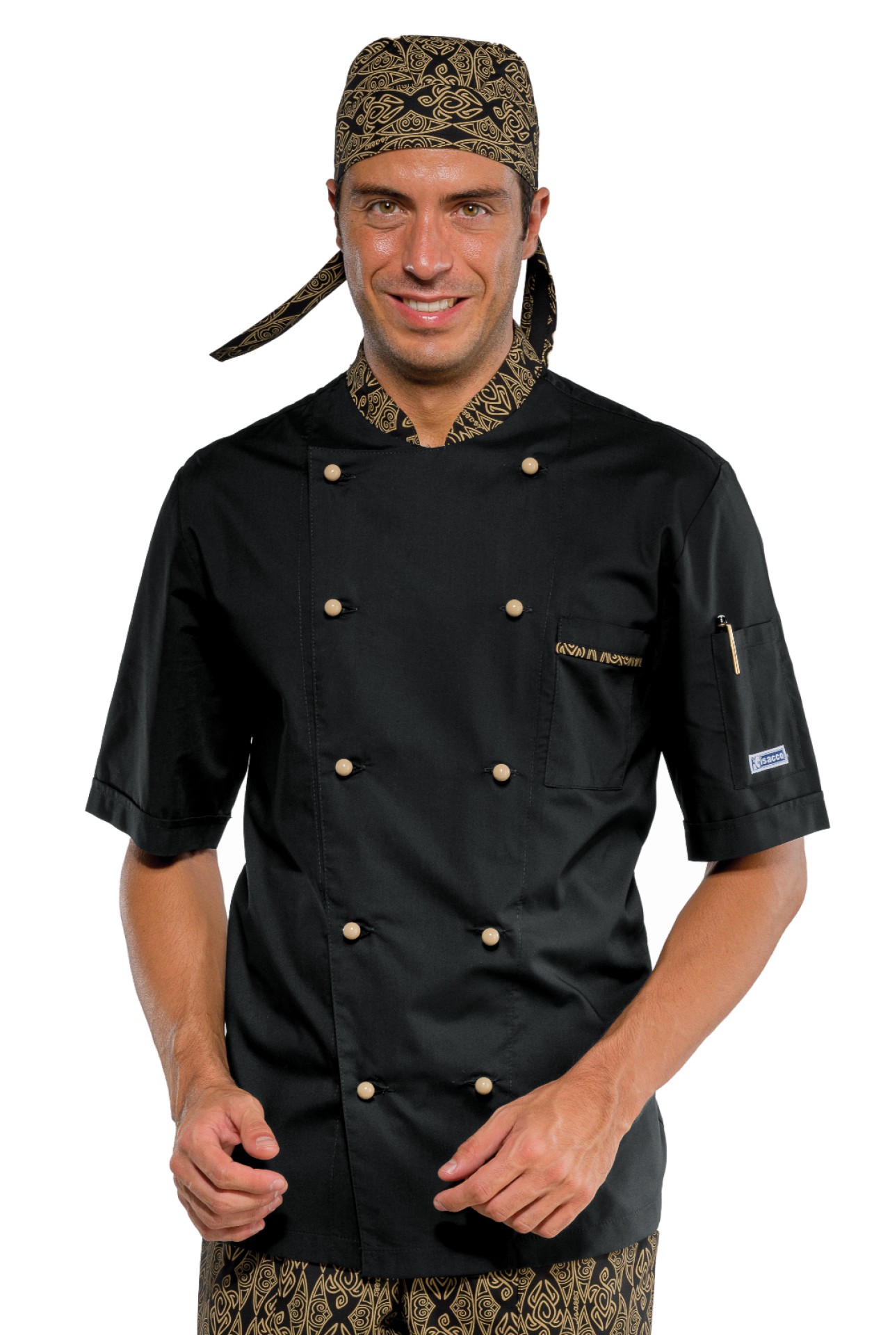 Zweifarbige Kochjacke - Isacco