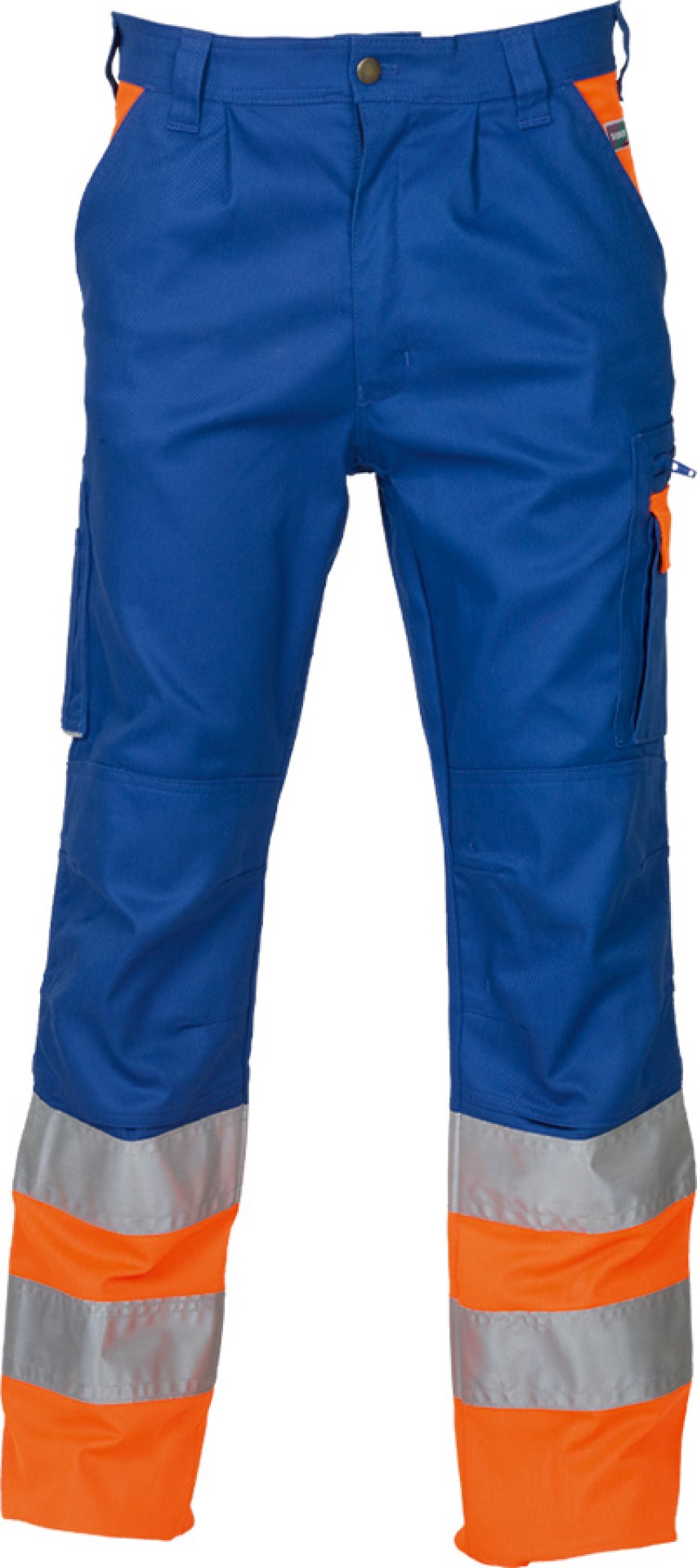 Warnschutz-Bundhose SICURELAST mit Reflexstreifen, dehnbar, blau/orange