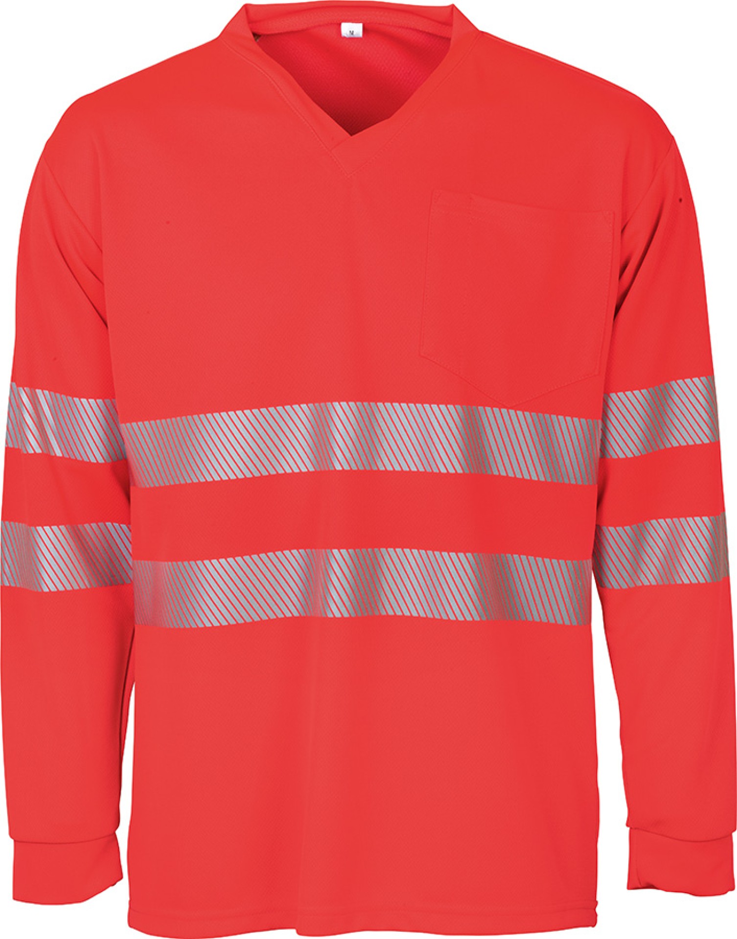 Warnschutz Langarmshirt BIOACTIVE Reflex, leuchtrot, UV-Schutz 50