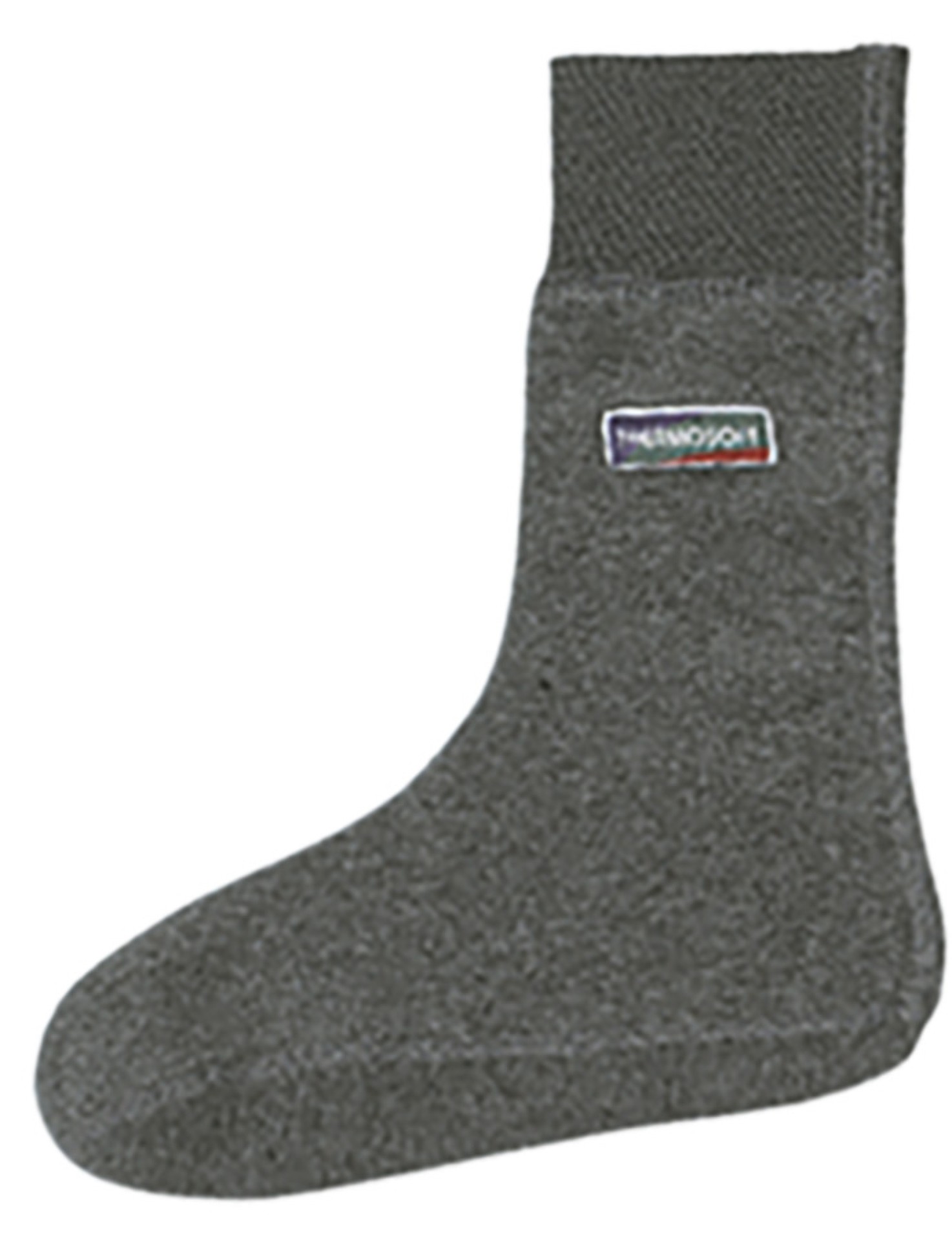 Thermo-Socken kurz aus weichem Thermovelours, grau