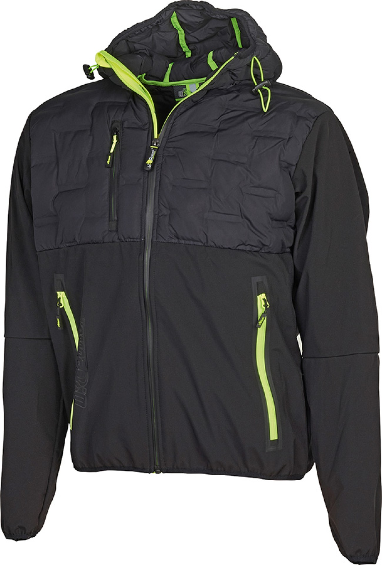 U-Power Hybridjacke SPOCK, atmungsaktiv, schwarz-gelb