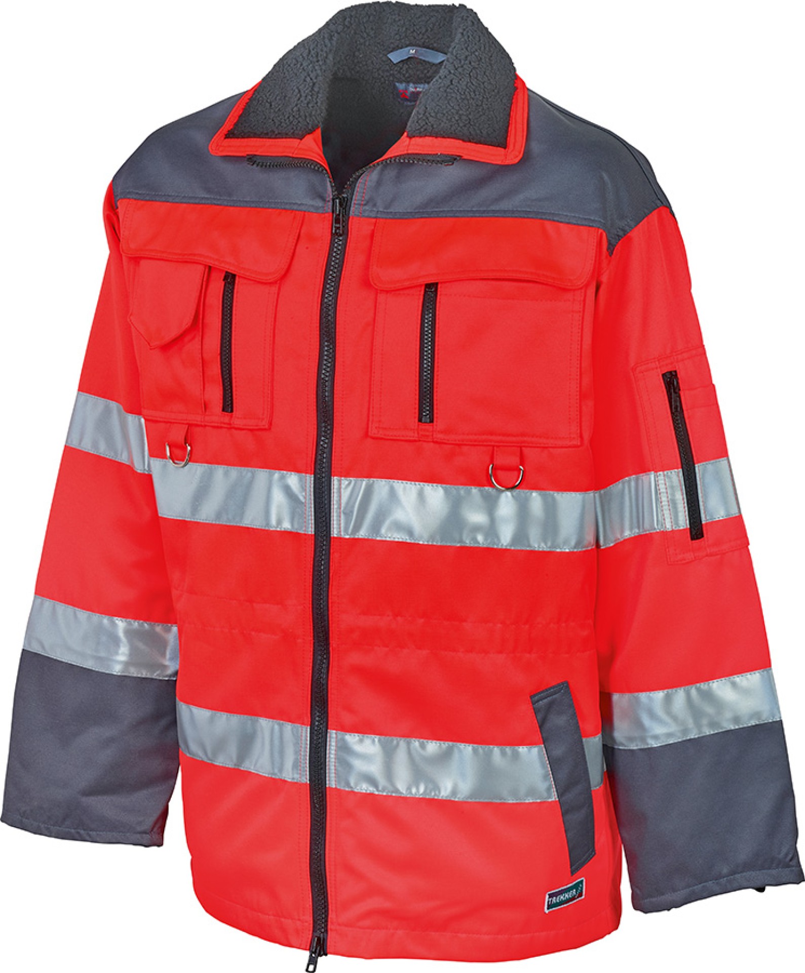 TREKKER lange Warnschutzjacke, wasser- und schmutzabweisend, reflektierend
