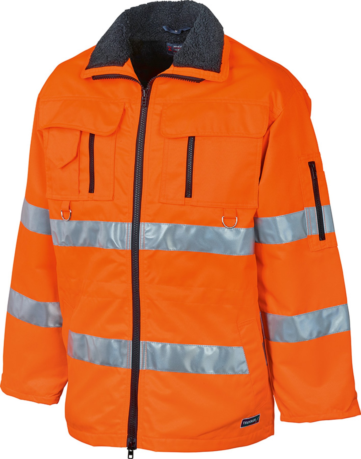 TREKKER Warnjacke lang leuchtorange, wasser- und schmutzabweisend