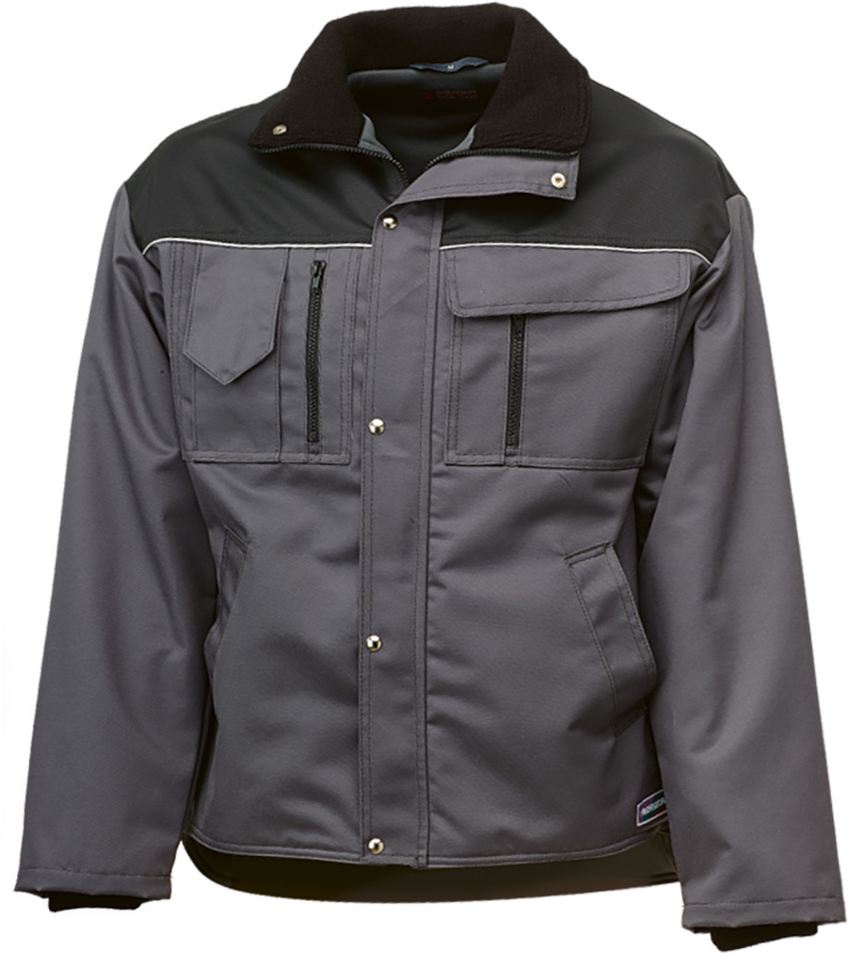 TREKKER Winterjacke grau-schwarz, wasserabweisend, warm gefüttert