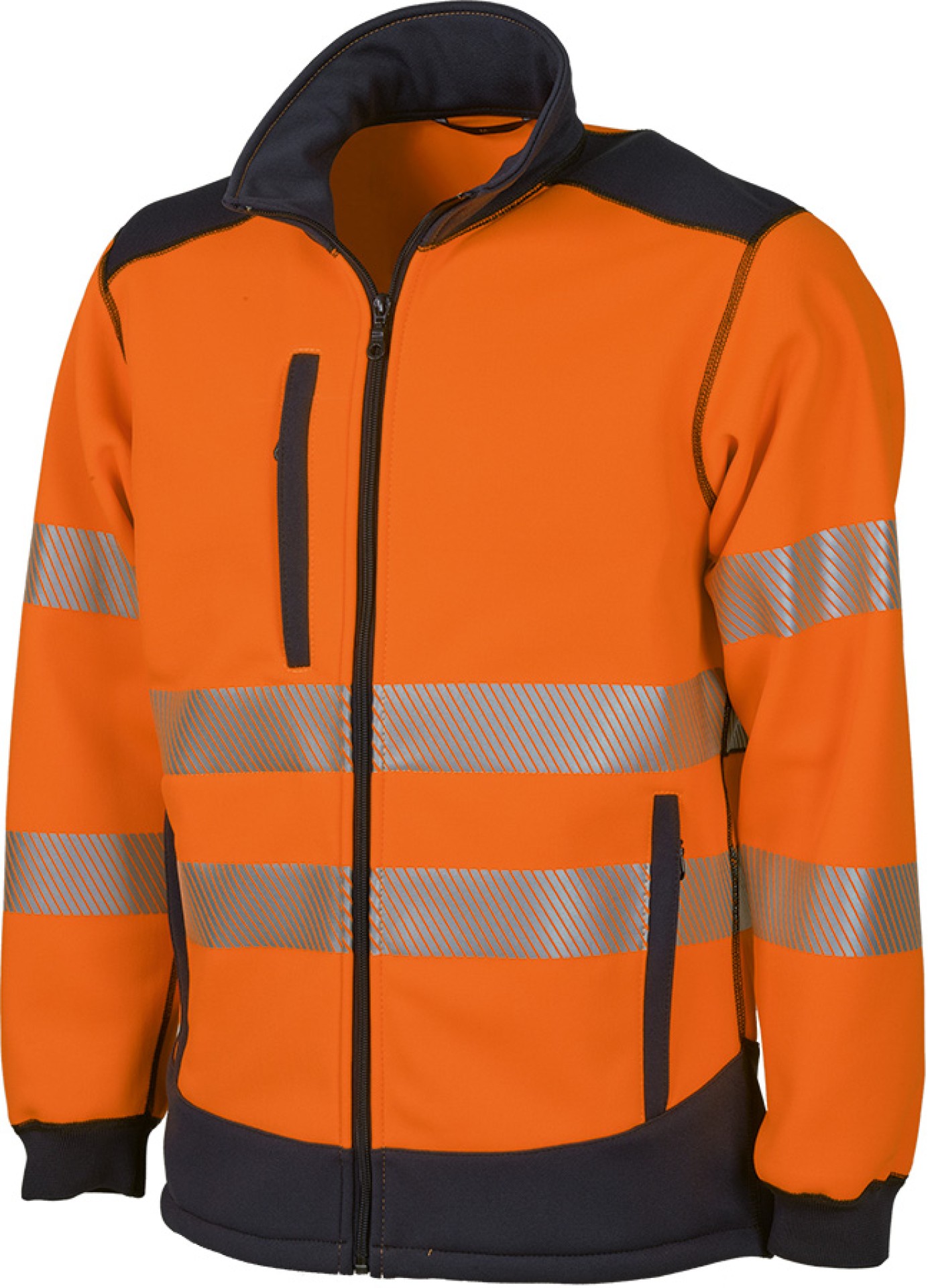 Warnschutzjacke HUSKY II warm mit Reflexstreifen, leuchtorange/grau