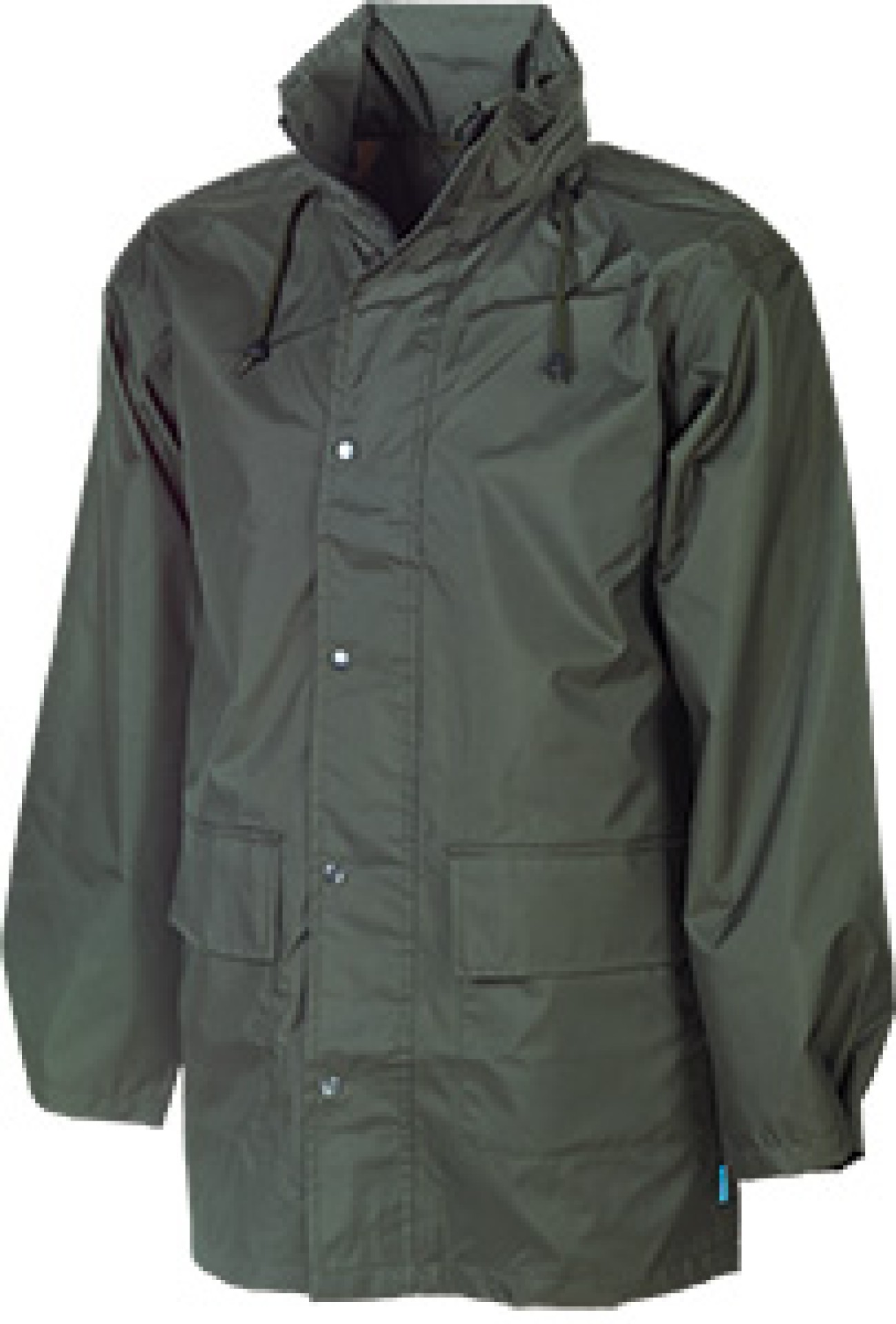 SIOEN Olivgruene Regenschutzjacke mit Kapuze, wasserdicht und atmungsaktiv
