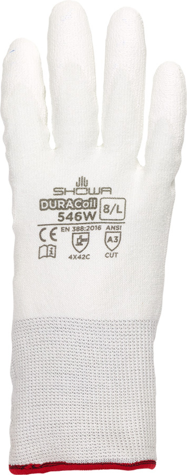 SHOWA Schnittschutz Handschuhe aus HPPE Polyester Weiss, Grössen 7-10