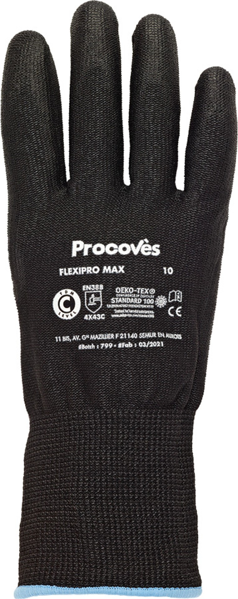 PROCOVES FLEXIPRO MAX Schnittschutzhandschuhe, schwarz, PU-beschichtet