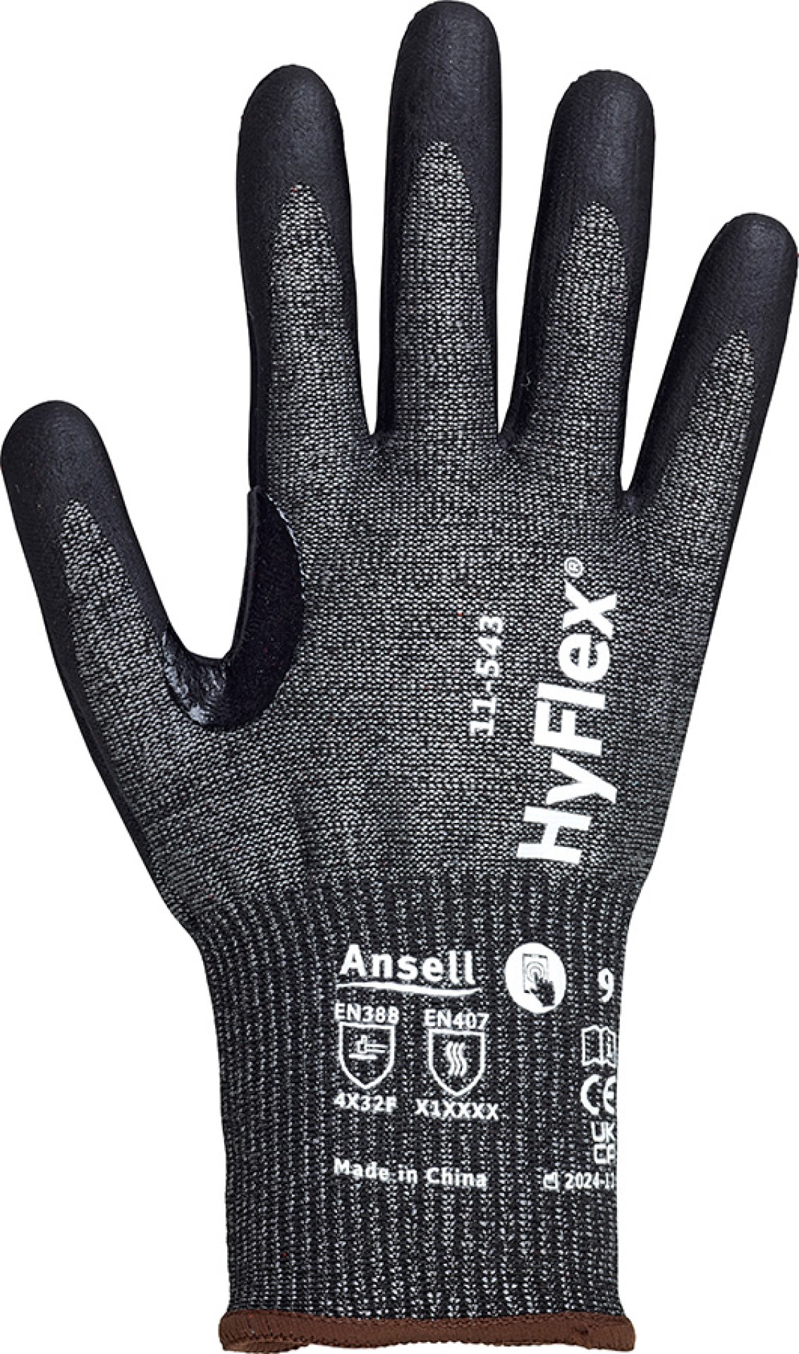Ansell Hy-Flex Schnittschutz- und Hitzeschutz Handschuhe, Grau/Schwarz