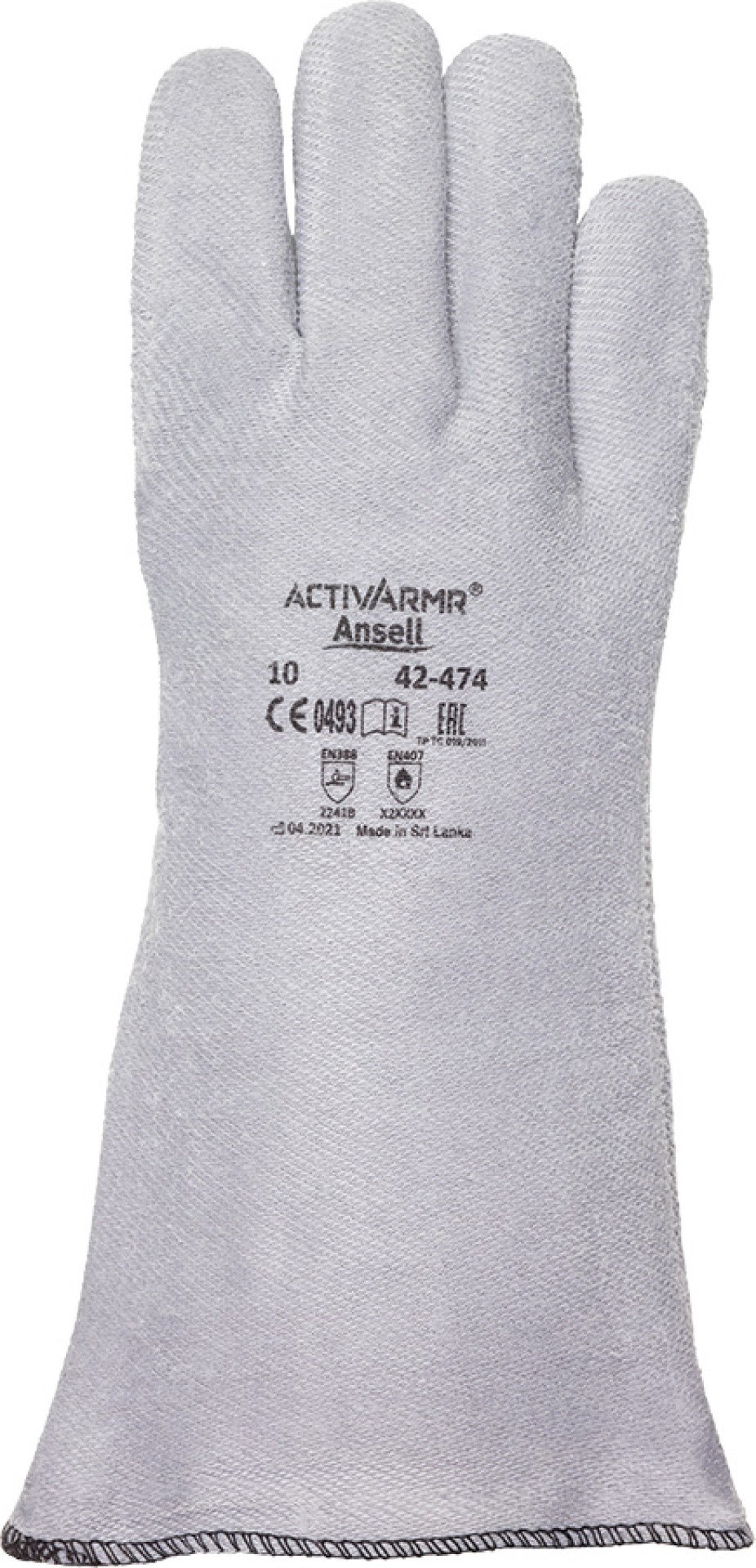Ansell Crusader Flex Hitzeschutzhandschuhe, schnittfest, grau