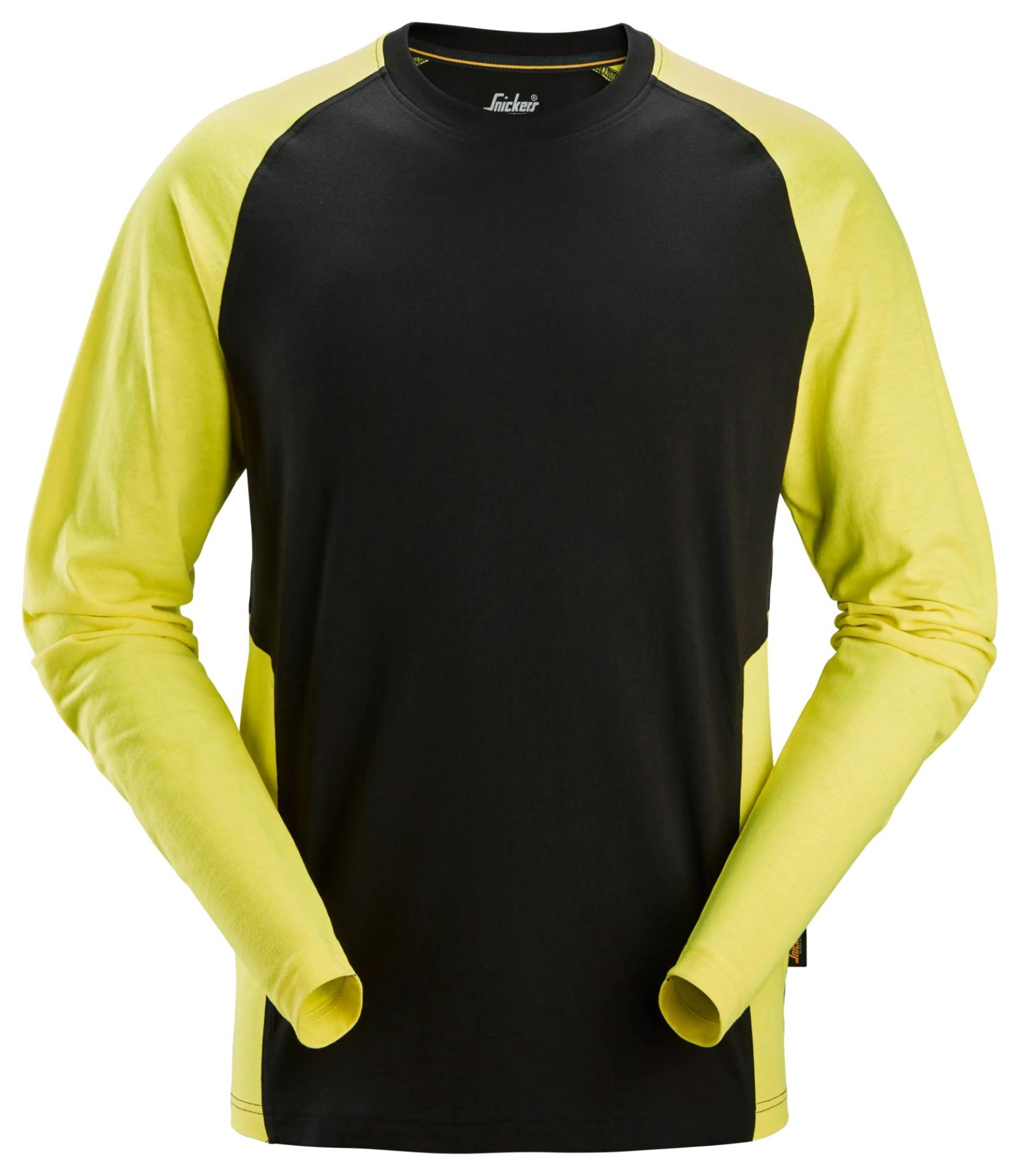 Zweifarbiges Shirt mit langem Arm