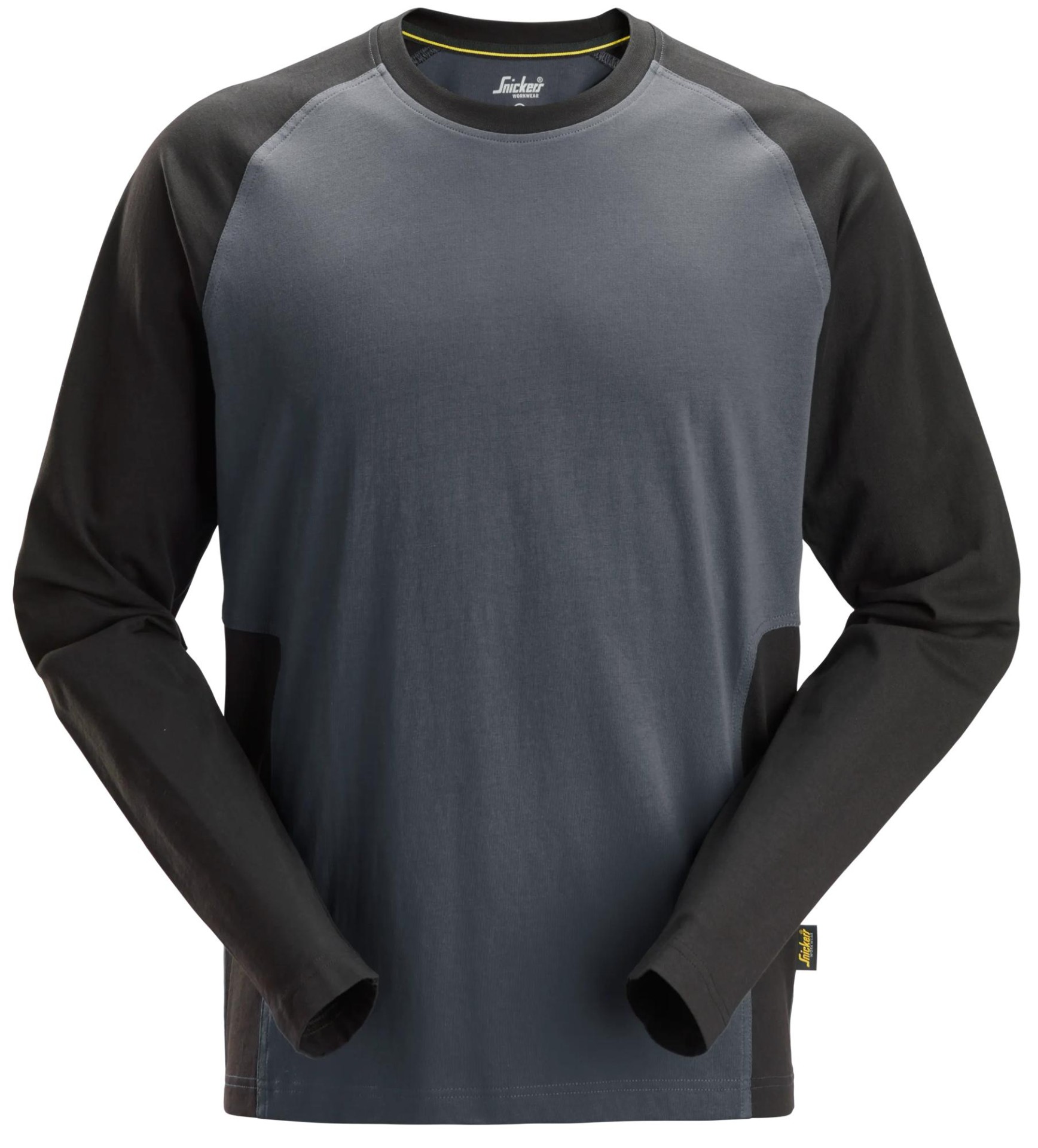 Zweifarbiges Shirt mit langem Arm