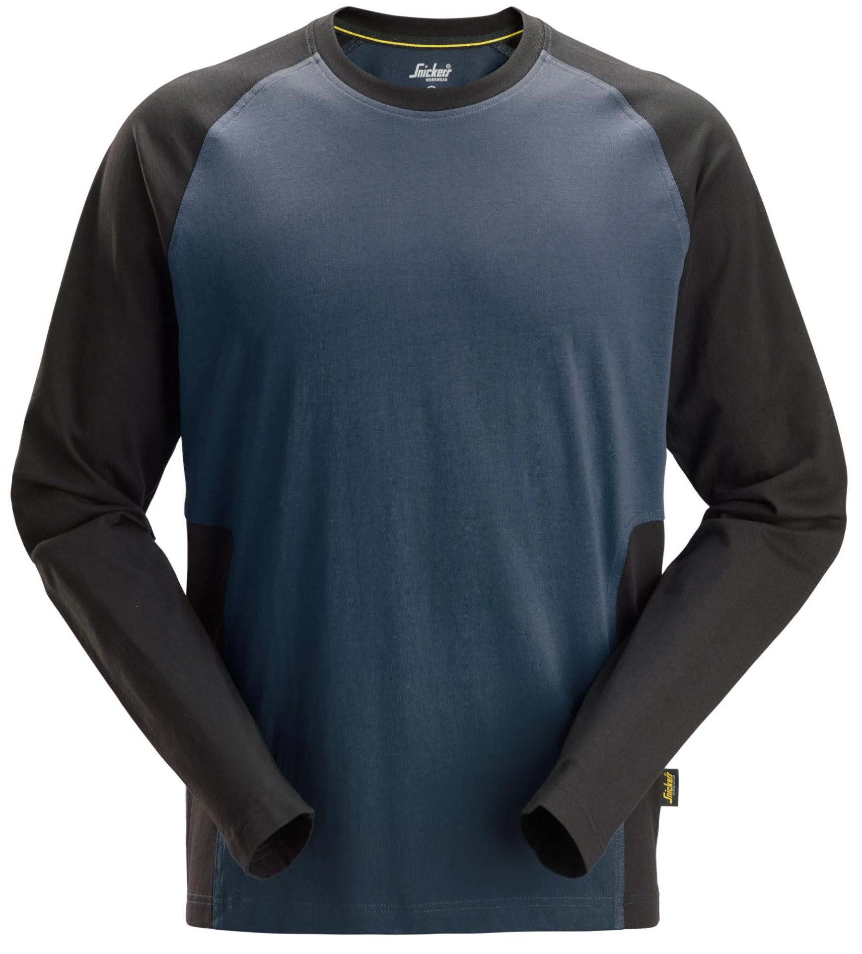 Zweifarbiges Shirt mit langem Arm