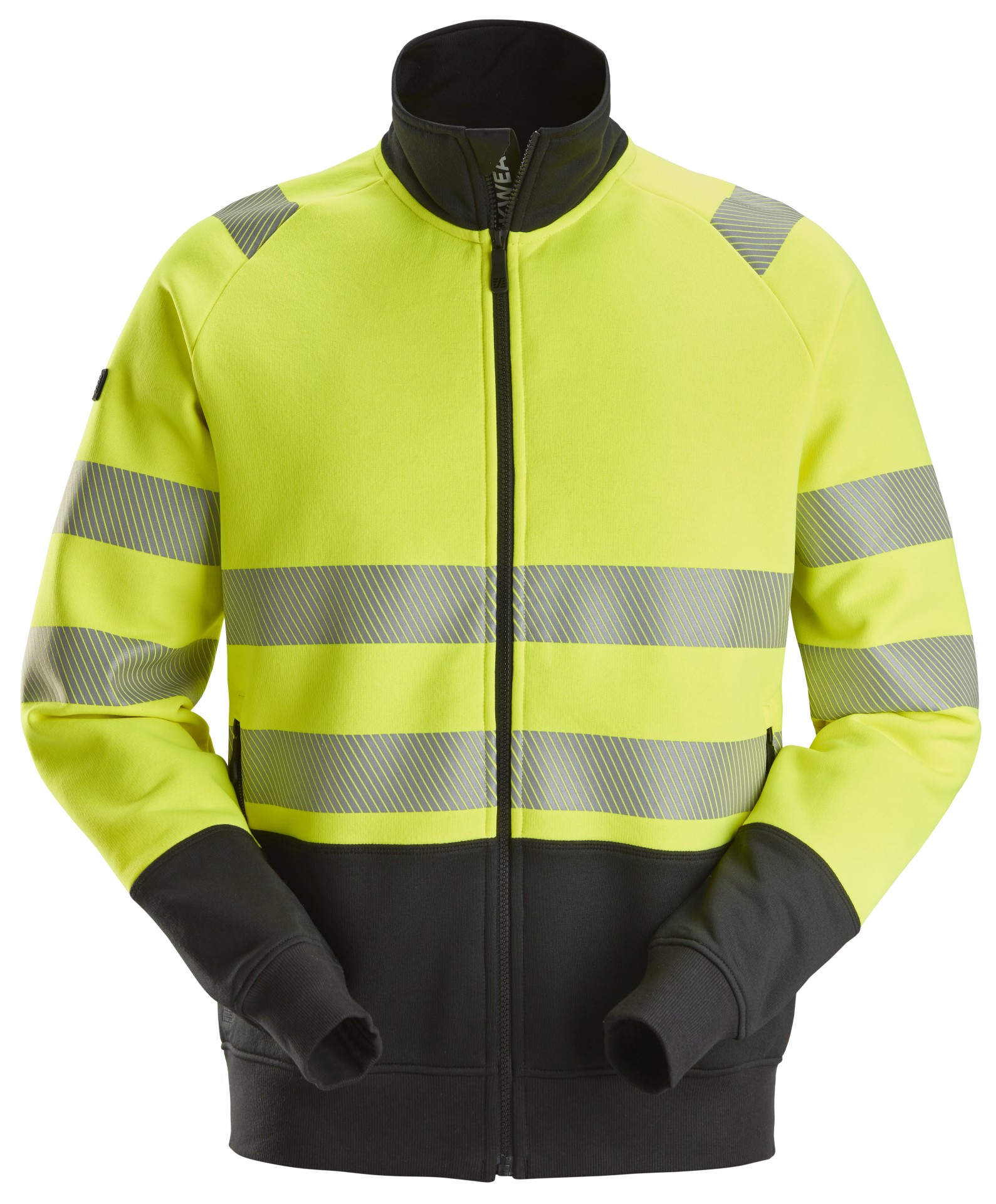 High-Vis, Jacke mit durchgehendem Reißverschluss, Warnschutzklasse 2