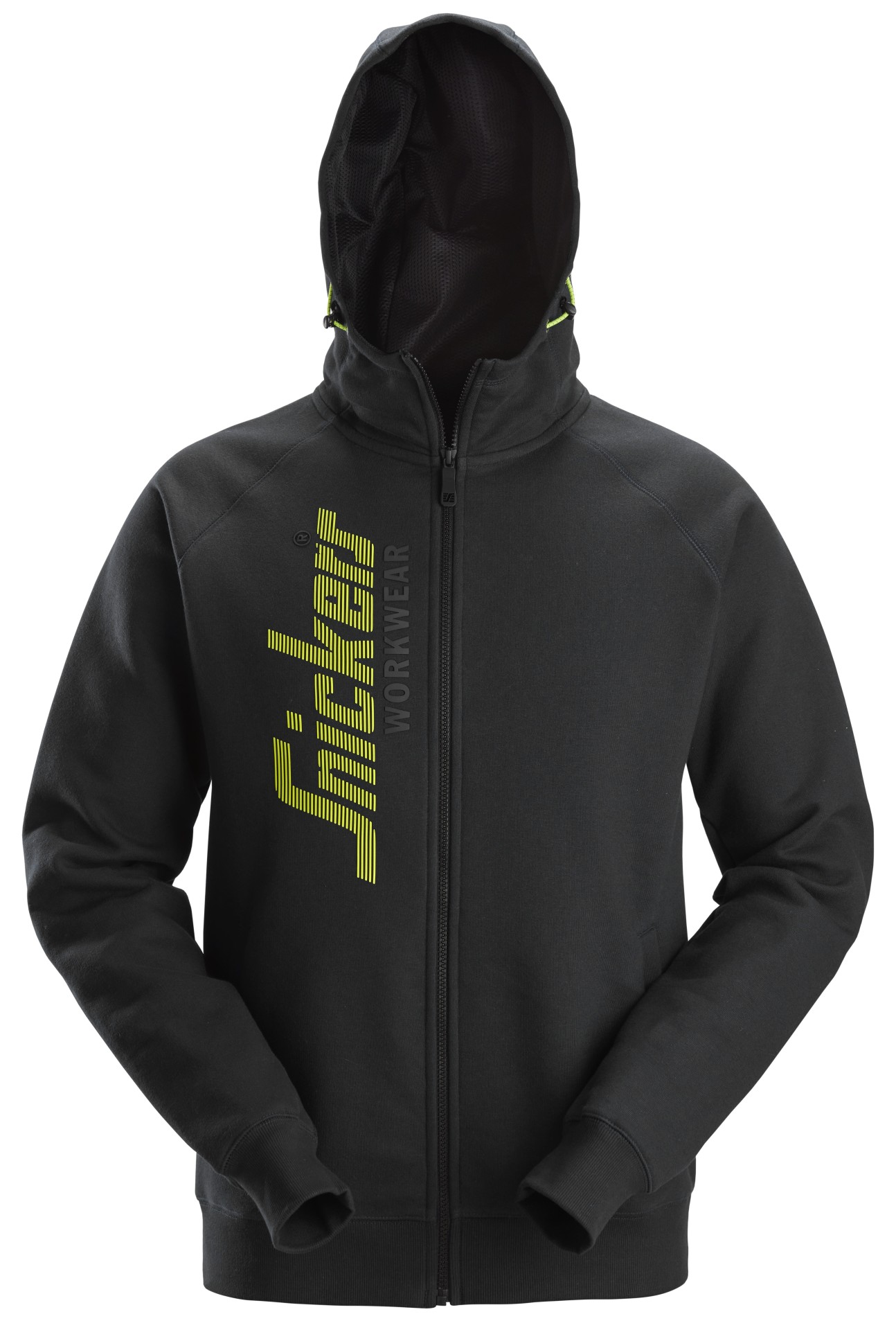 Kapuzenjacke mit durchgehendem Reißverschluss und Logo
