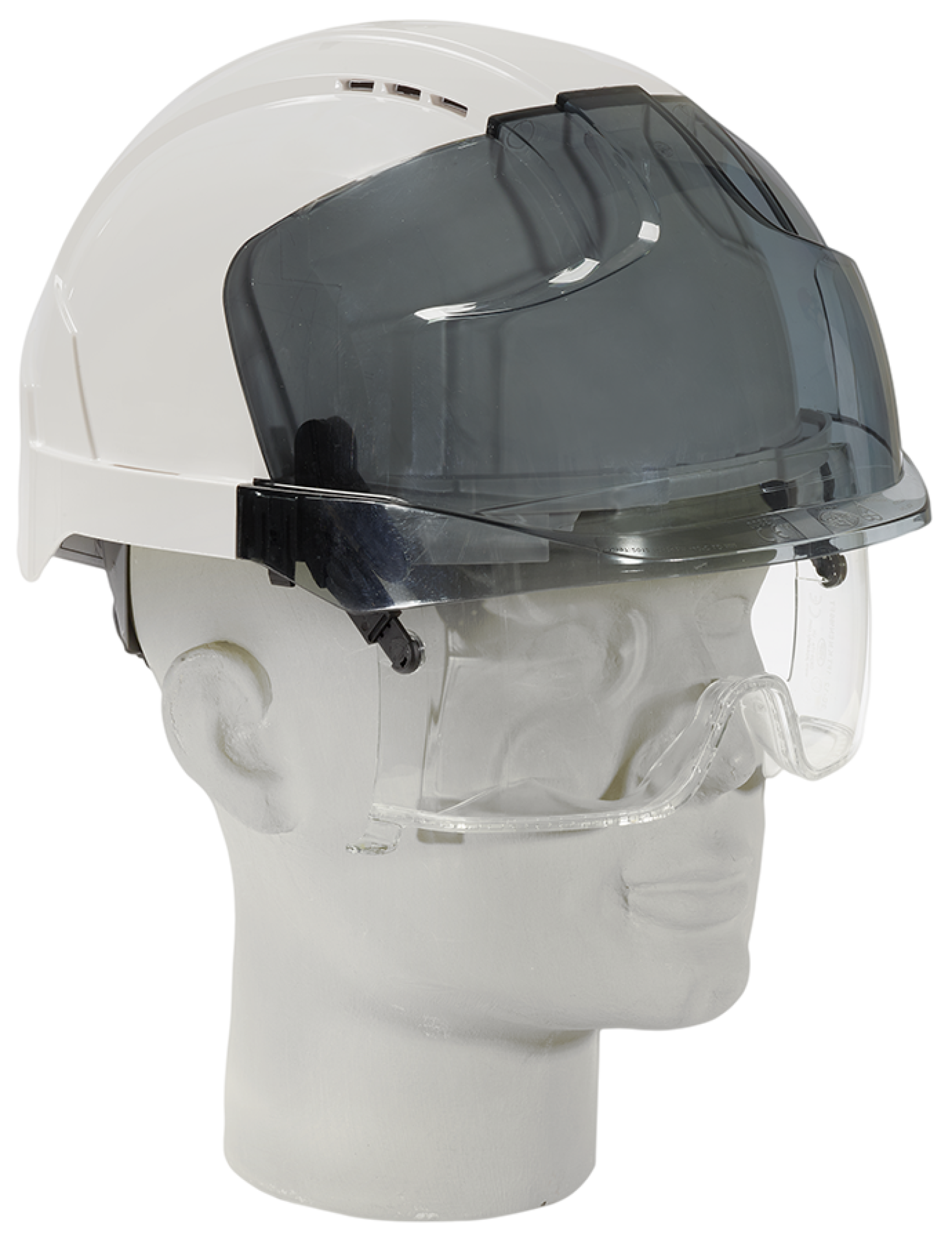 JSP EVO VISTA Schutzhelm weiss mit integriertem Klarsichtschutz