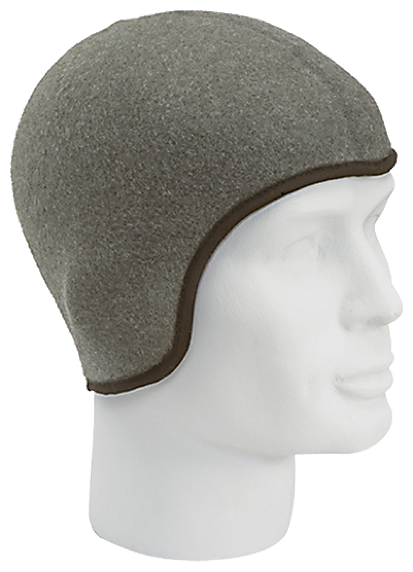 Grau Thermovelours Helm-Kälteschutz mit Ohrenklappen