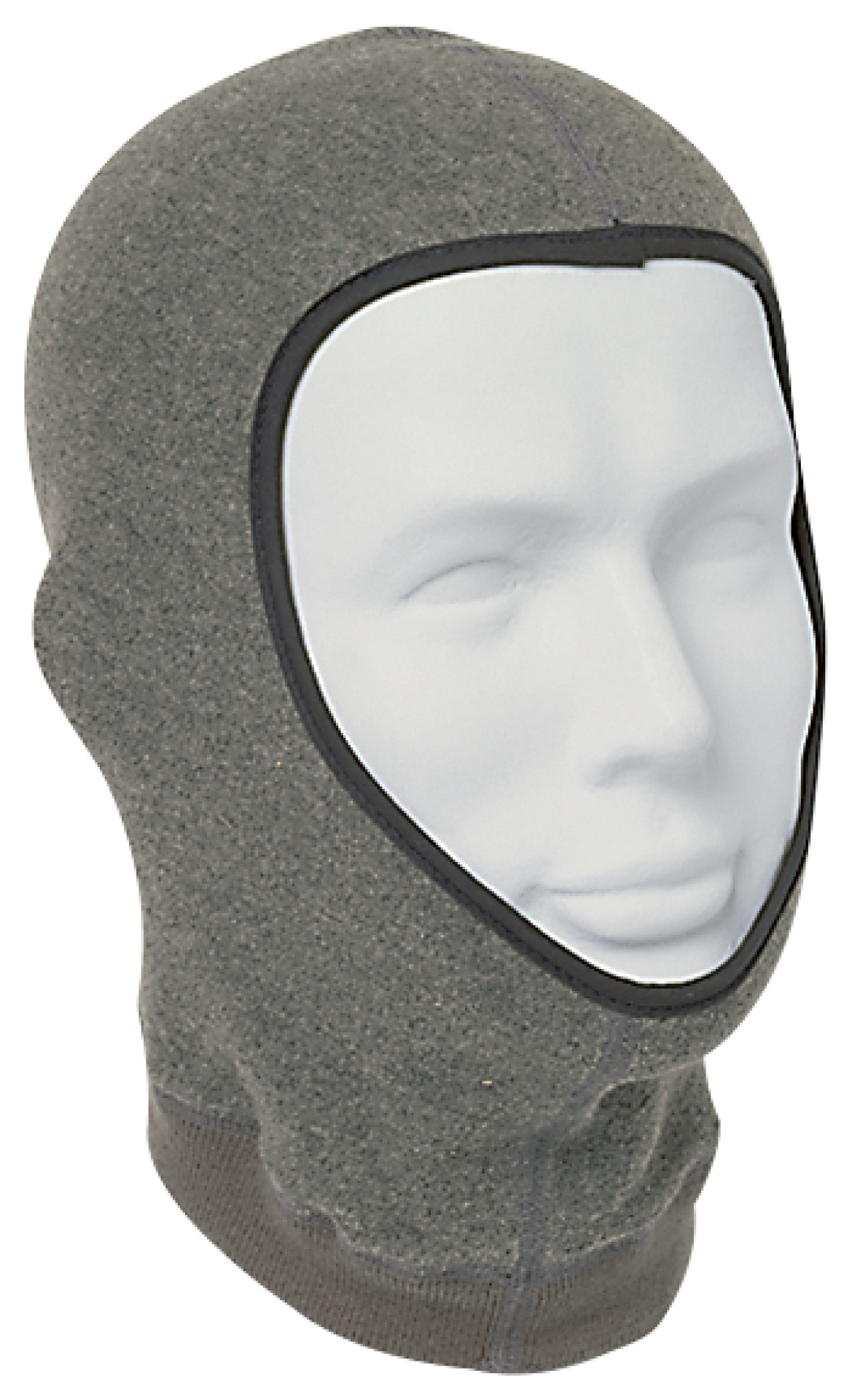 Grau Thermovelours Helm-Kälteschutzhaube für Kopf & Hals