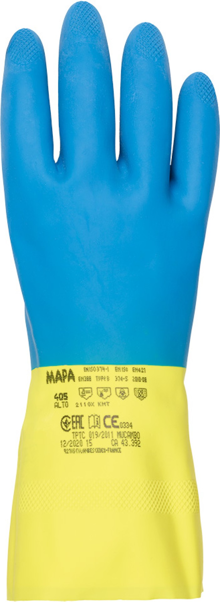 MAPA ALTO 405 Schutzhandschuhe Latexmix, lang, rutschsicher, velouriert