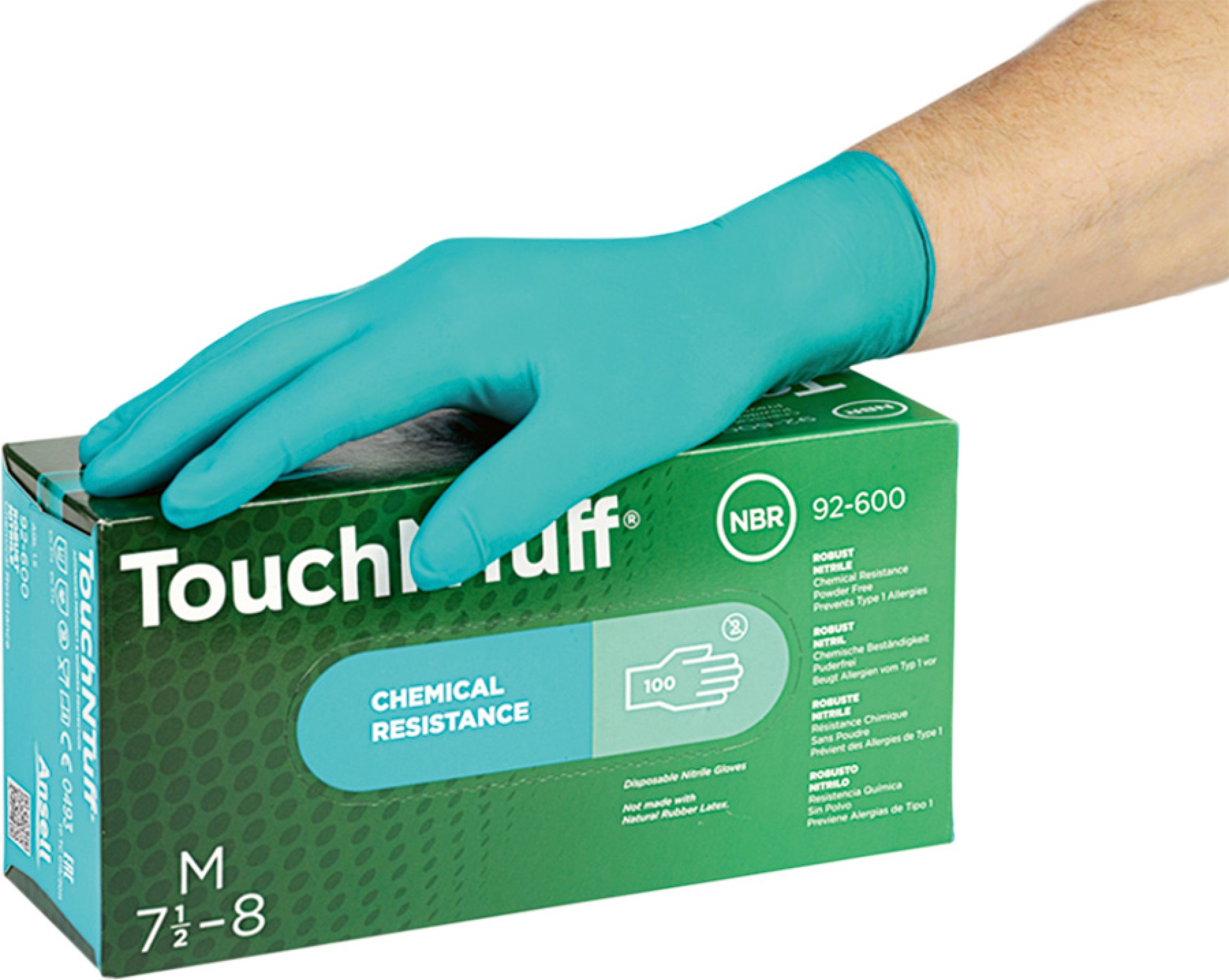 ANSELL TOUCH N TUFF Nitril Einweghandschuhe grün, ungepudert, 100 Stück