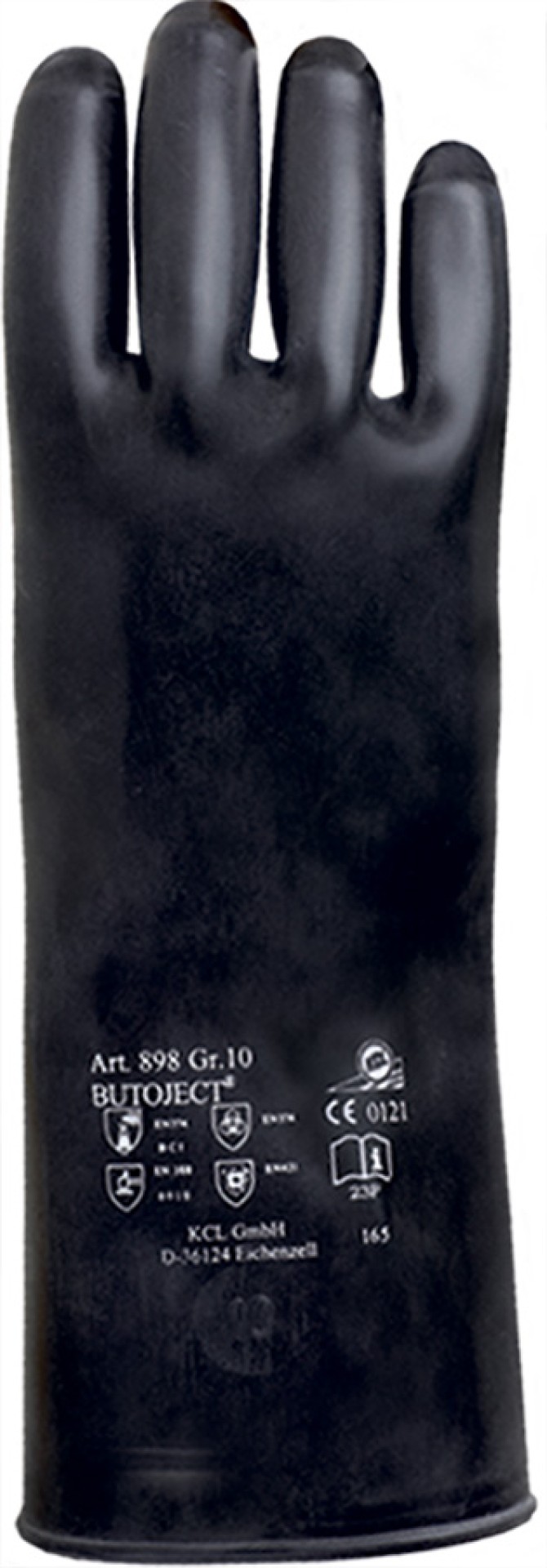 KCL Butyl Chemieschutzhandschuhe schwarz 35 cm, gepudert