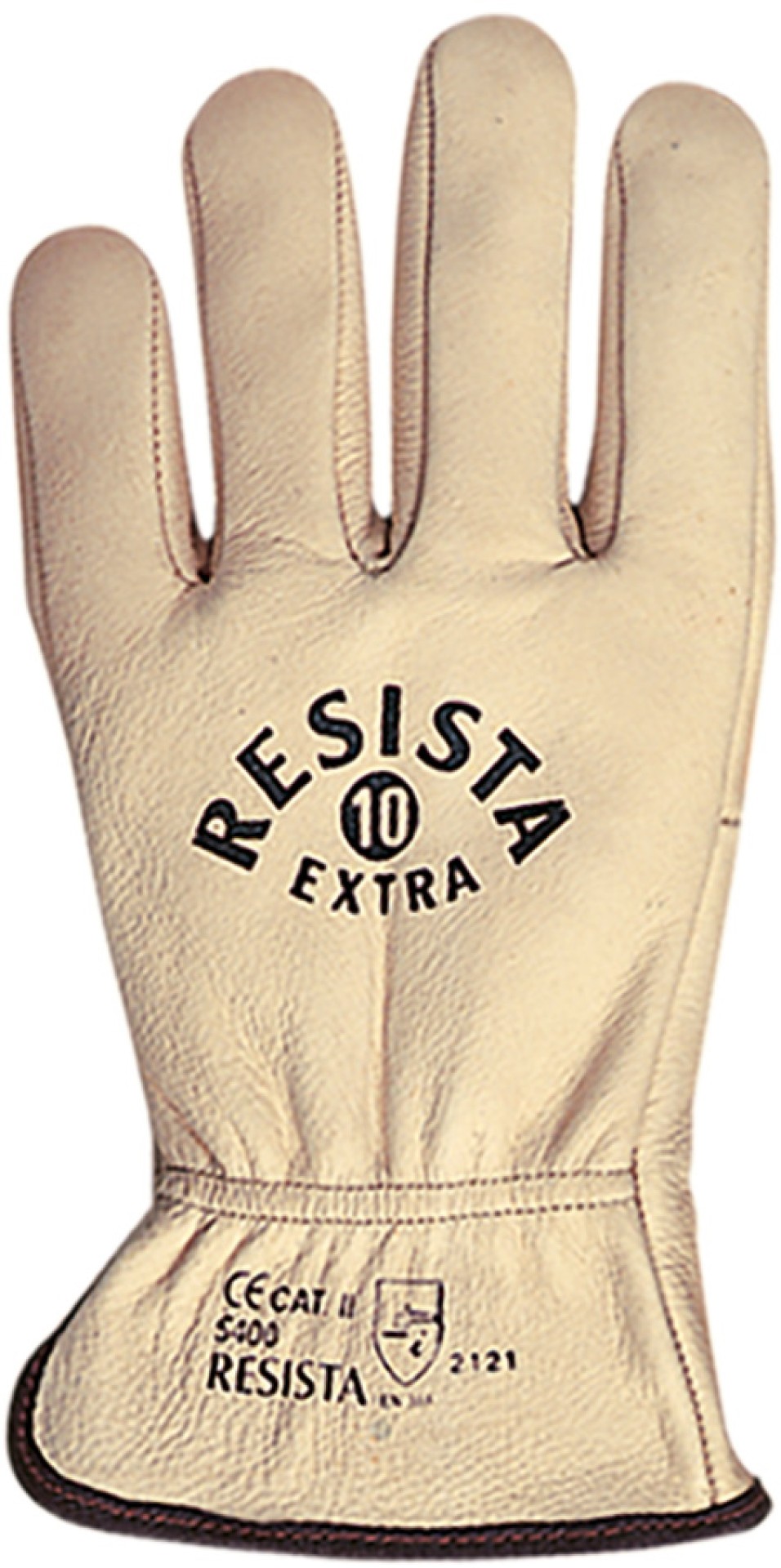Resista Extra Schutzhandschuhe aus beigem Rindnarbenleder, 25 cm