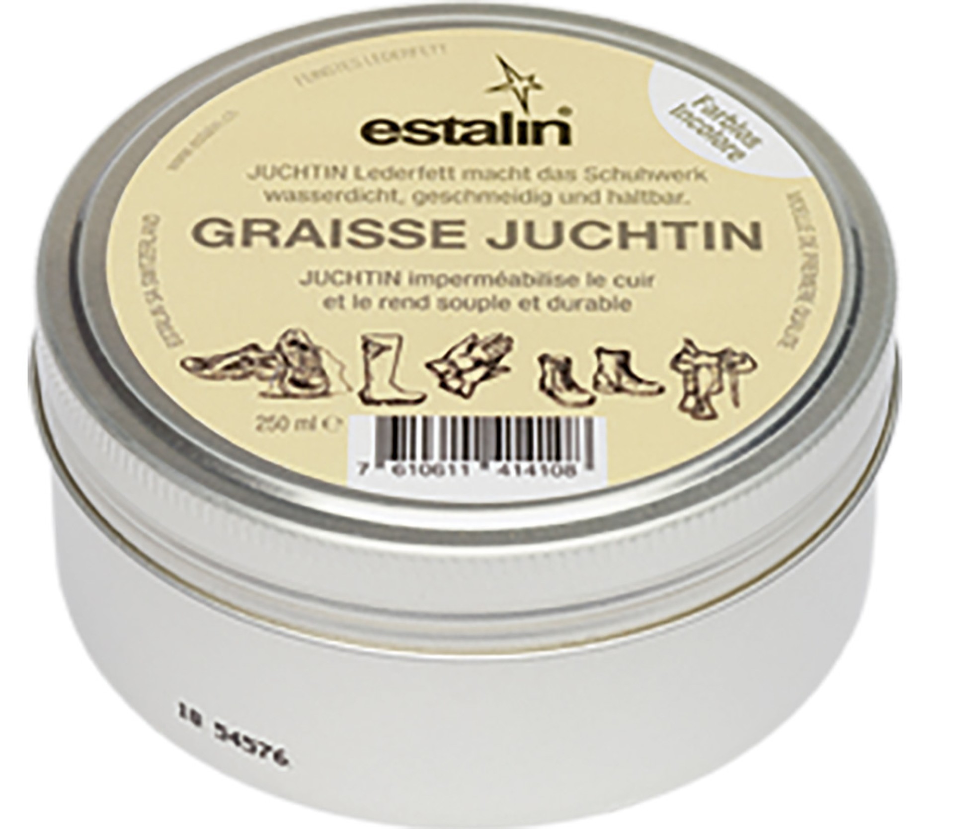 JUCHTIN farbloses Lederfett 250 ml Dose – Pflegemittelsschutz