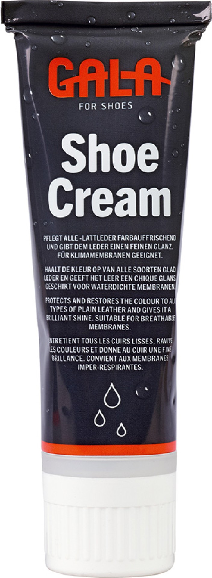 GALA schwarze Schuhcreme mit Schwammapplikator, 75 ml Tube